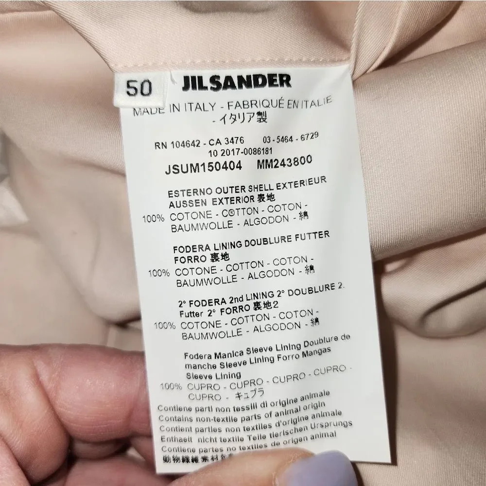 NWT Jil Sander Blazer - Very Light Pink